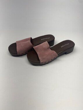 Jeffrey Campbell Womens Cambrie Dusty Lavender Suede Clog Sandal Sz 8.5 M